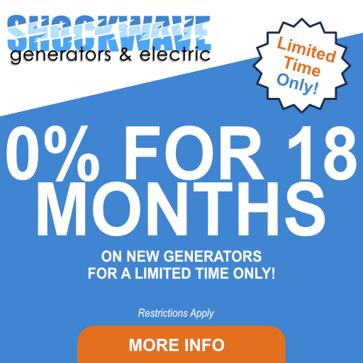 0% for 18 months on new generators