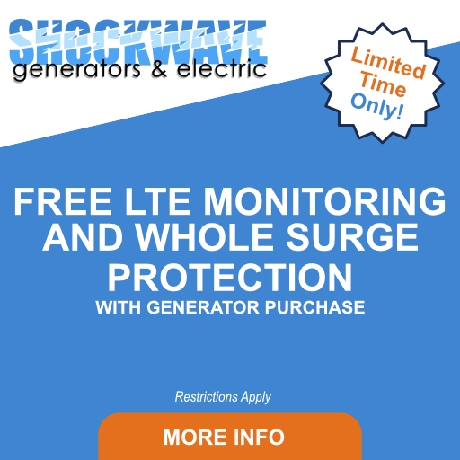 Free LTE Monitoring and Whole Surge Protection With Generator Purchase